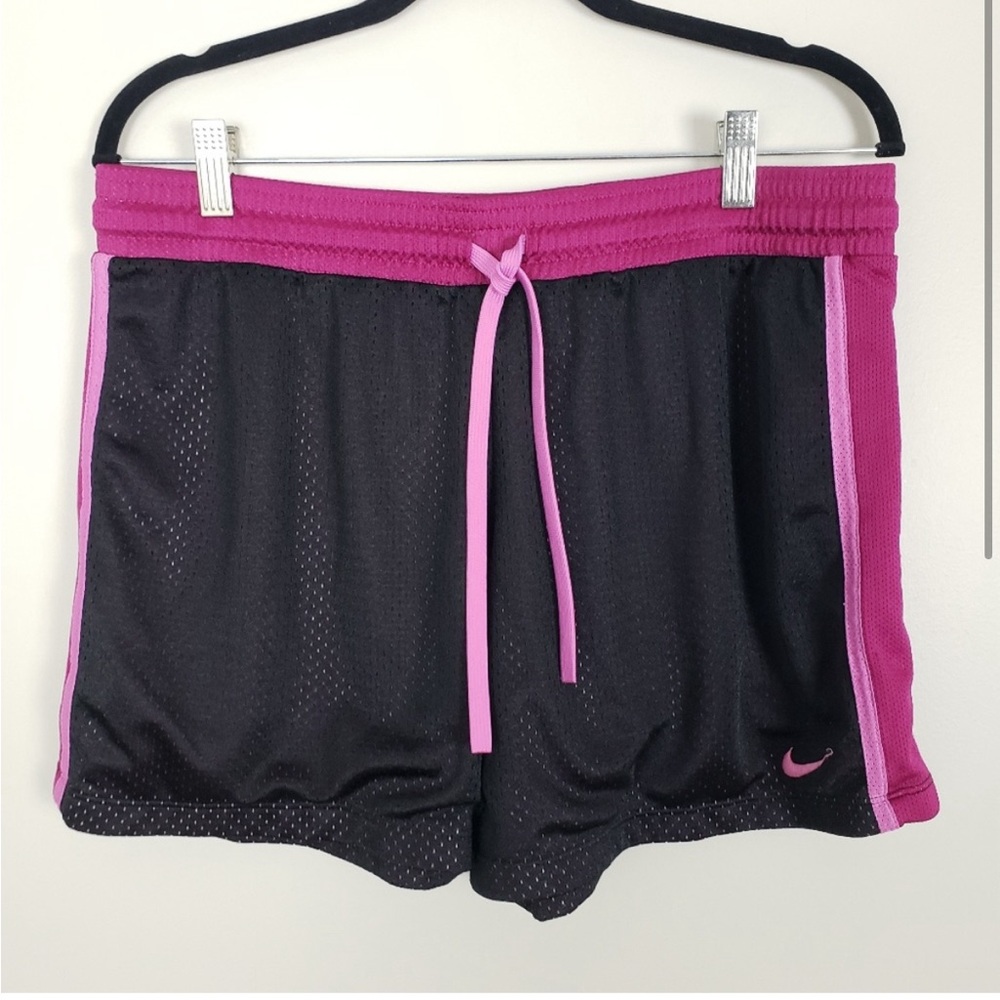 Women's Black and Pink Nike Shorts